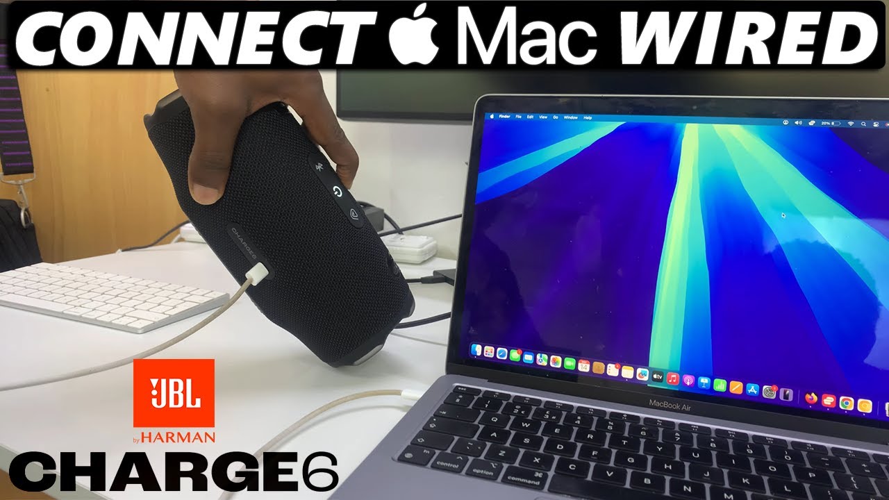 How To Connect JBL Charge 6 To Mac / MacBook via Cable (Lossless Audio)
