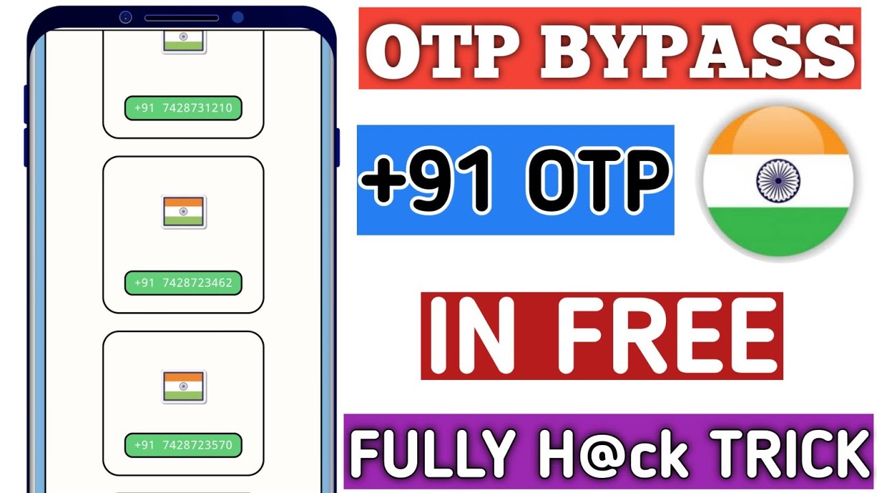 Indian Number OTP Bypass In Free || Get Unlimited Indian Number OTP