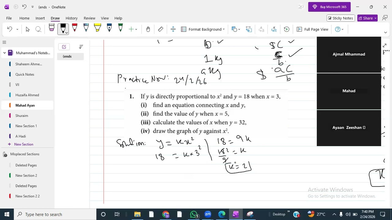 Ex 7B Book 2, Practice now question