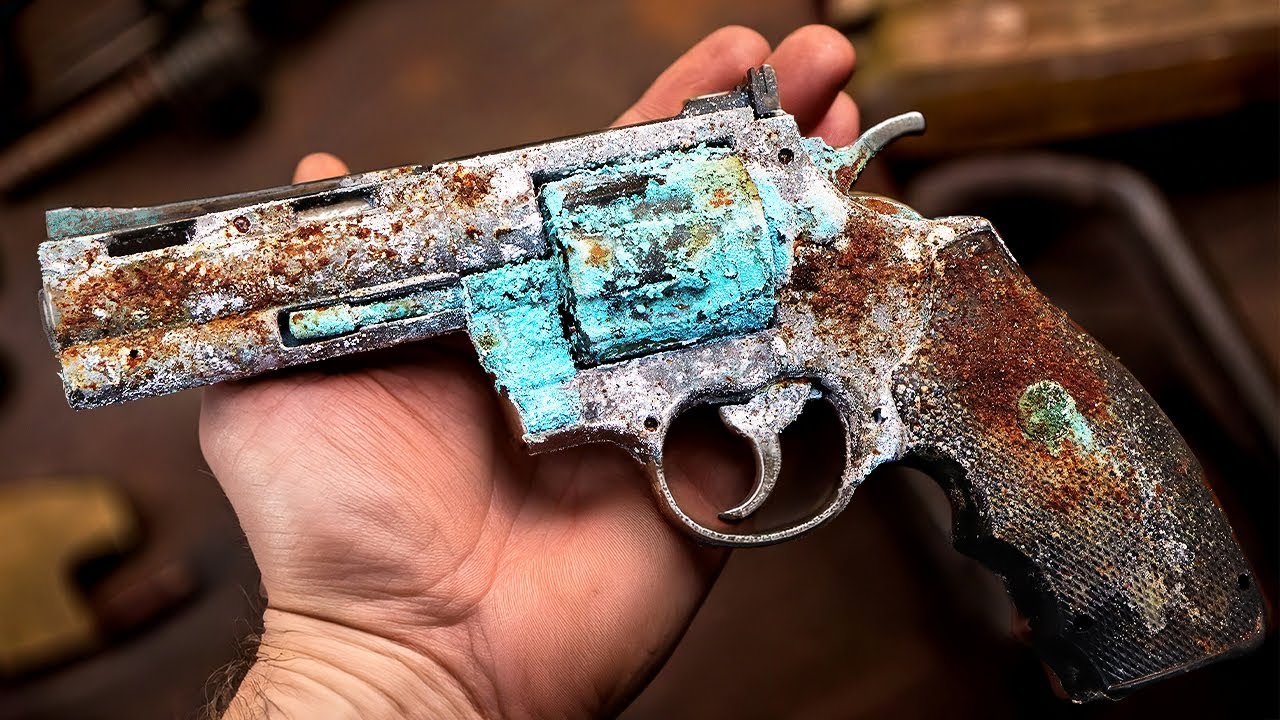 Реставрация револьвера-зажигалки Револьвер Colt Python калибра .357 Magnum