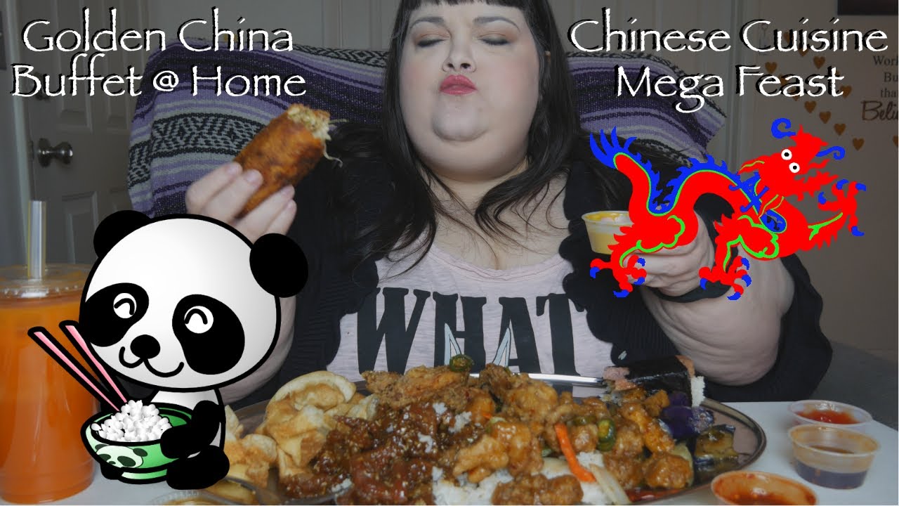Golden China Chinese Cuisine Mega Feast Buffet at Home Mukbang