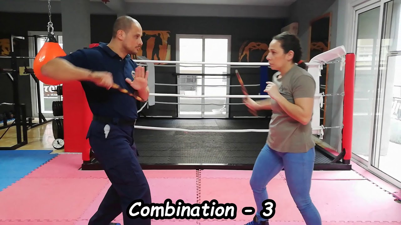 Fcs Kali - Solo Baston Close Range Fight Combinations - Drills and Application