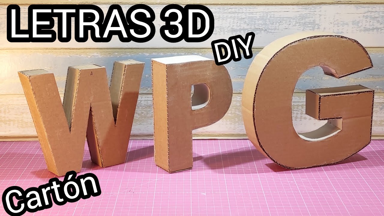 😃👍💞CÓMO HACER LETRAS 3D CON CARTÓN 💞😃DIY