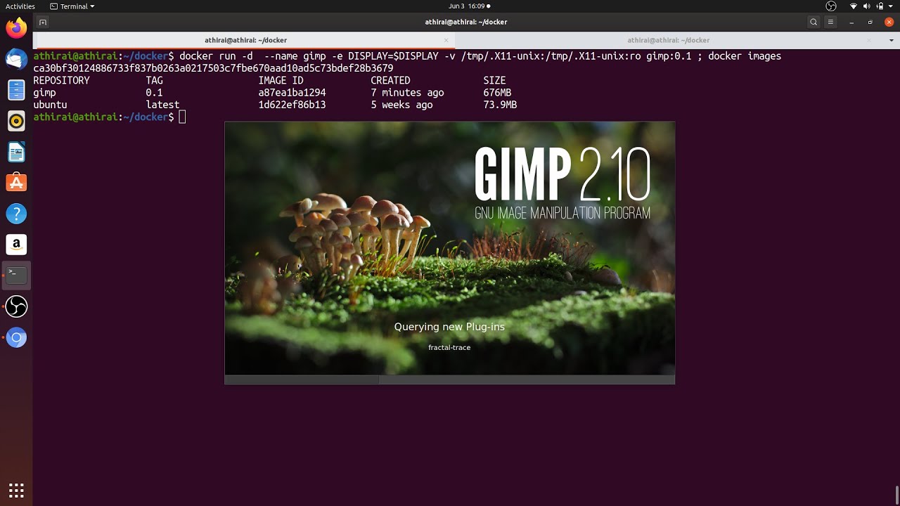 Docker GUI application | Gimp | X11 | DISPLAY sharing