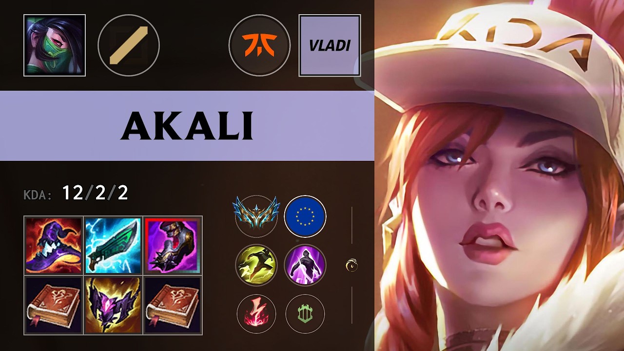 (FNC Vladi) Akali Mid vs Gwen - EUW Challenger Patch 26.13