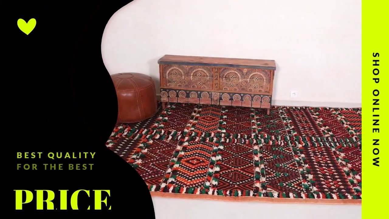 Moroccan runner rug 6.8 FT x 11.9 FT