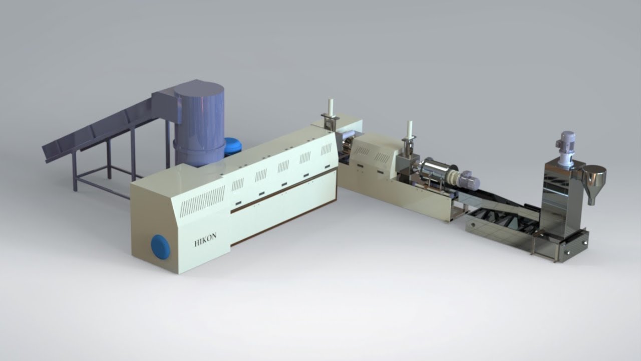HIKON&rsquo;s Cutter Compactor Recycling ExtruderSpecially engineered for plastic scrap recycling.