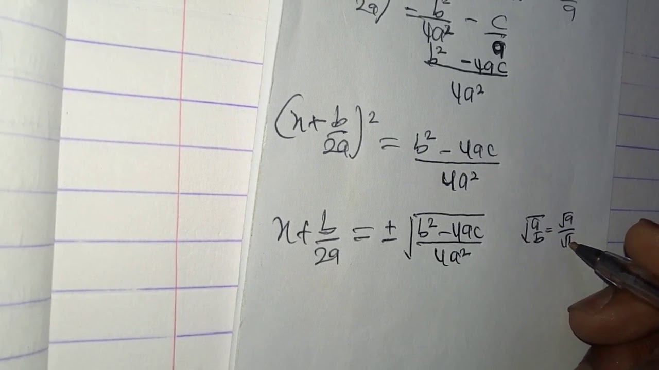 The Quadratic Formula