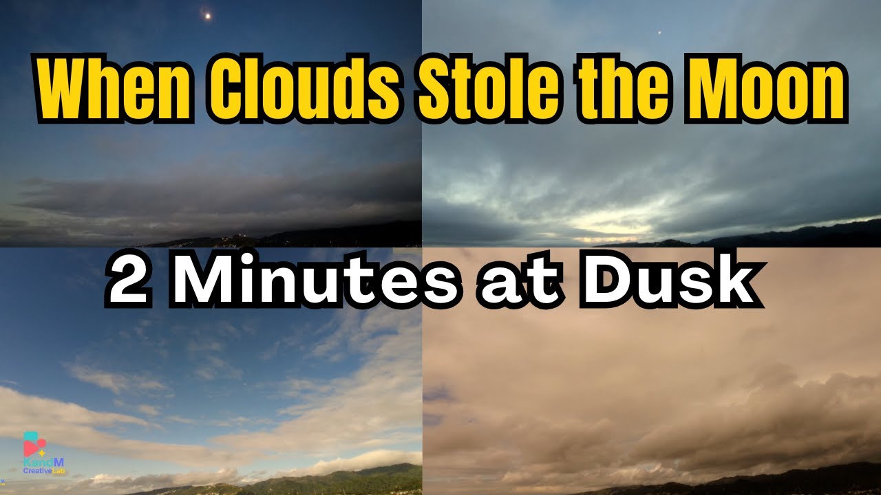 When Clouds Stole the Moon | 2 Minutes at Dusk Cebu City Philippines Timelapse