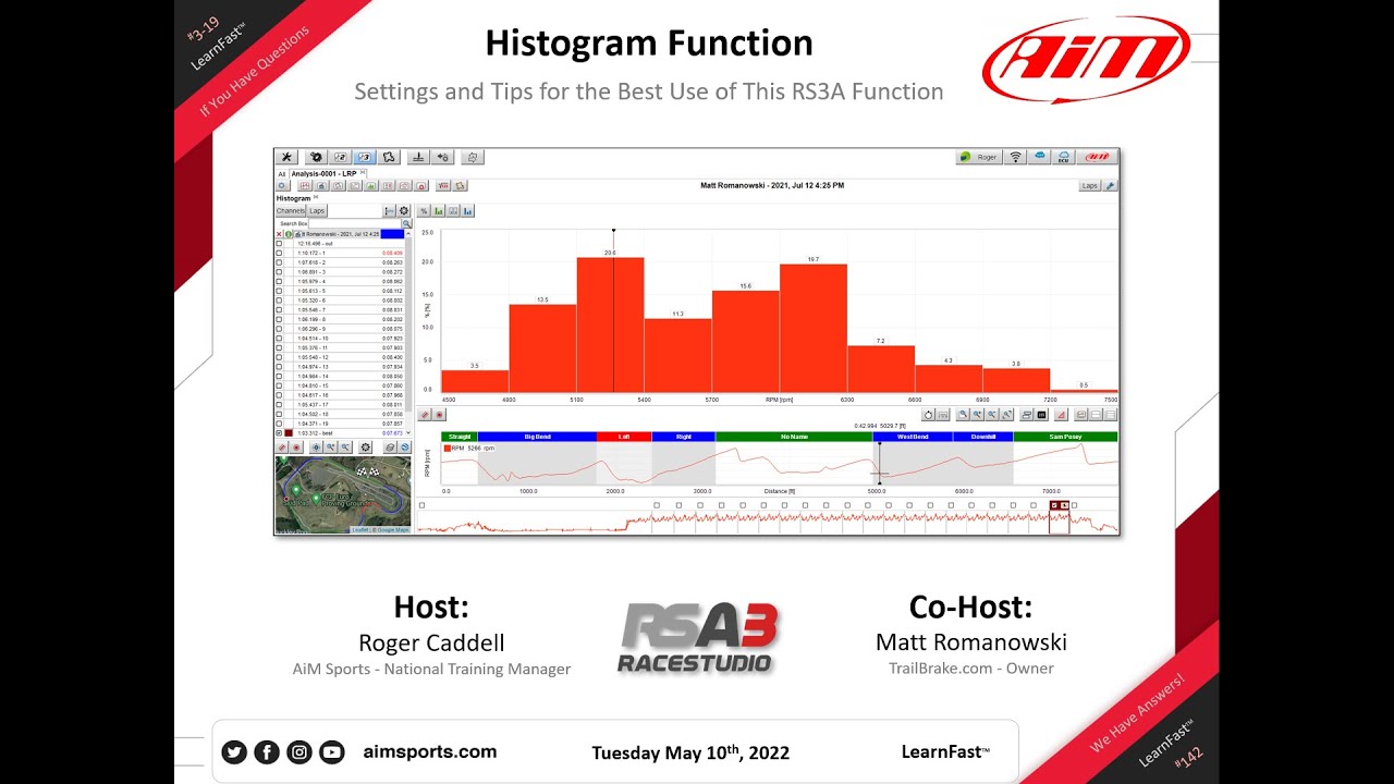 3-19 Race Studio 3 Histogram Function with Matt Romanowski - 5/10/2022