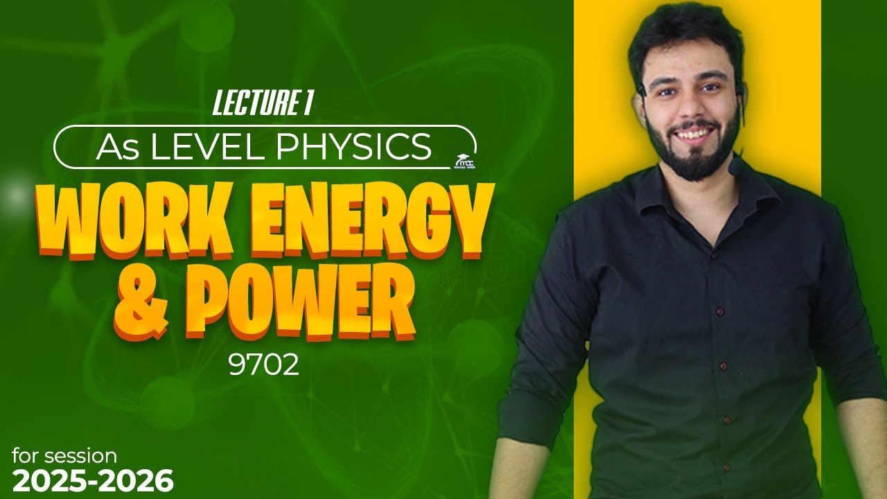 Work, Energy & Power | Work Done Concepts & Force-Displacement Graphs | AS Physics 9702 | Lecture 1