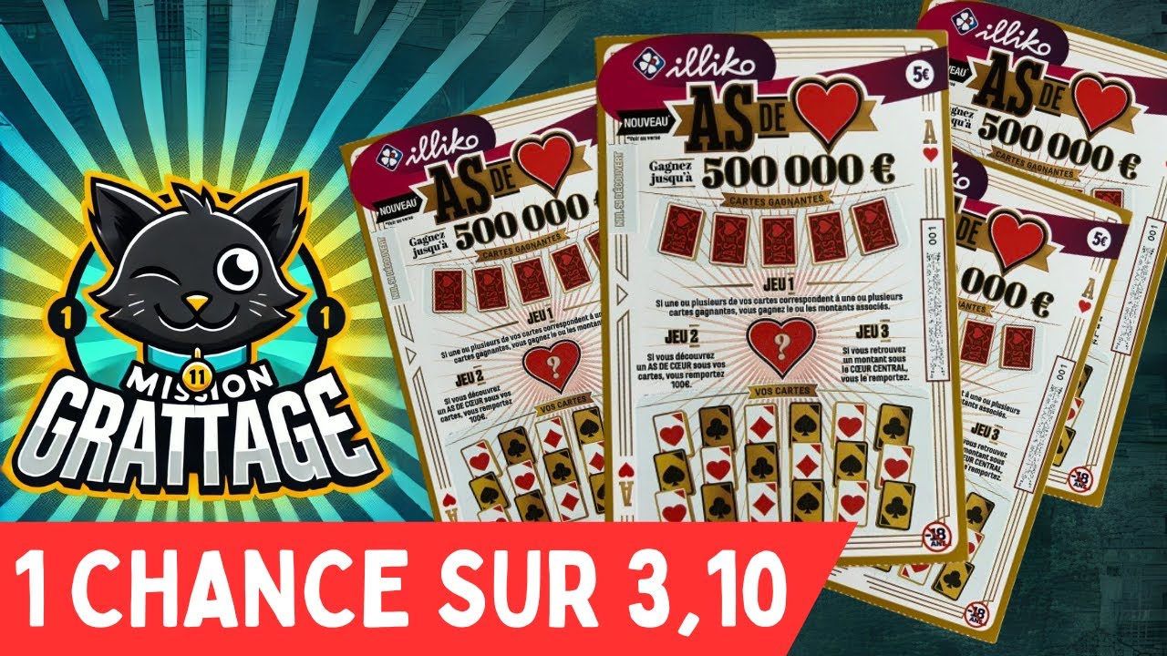 🍀 Mission Grattage - ON SE GRATTE 4 X AS DE COEUR ❤️