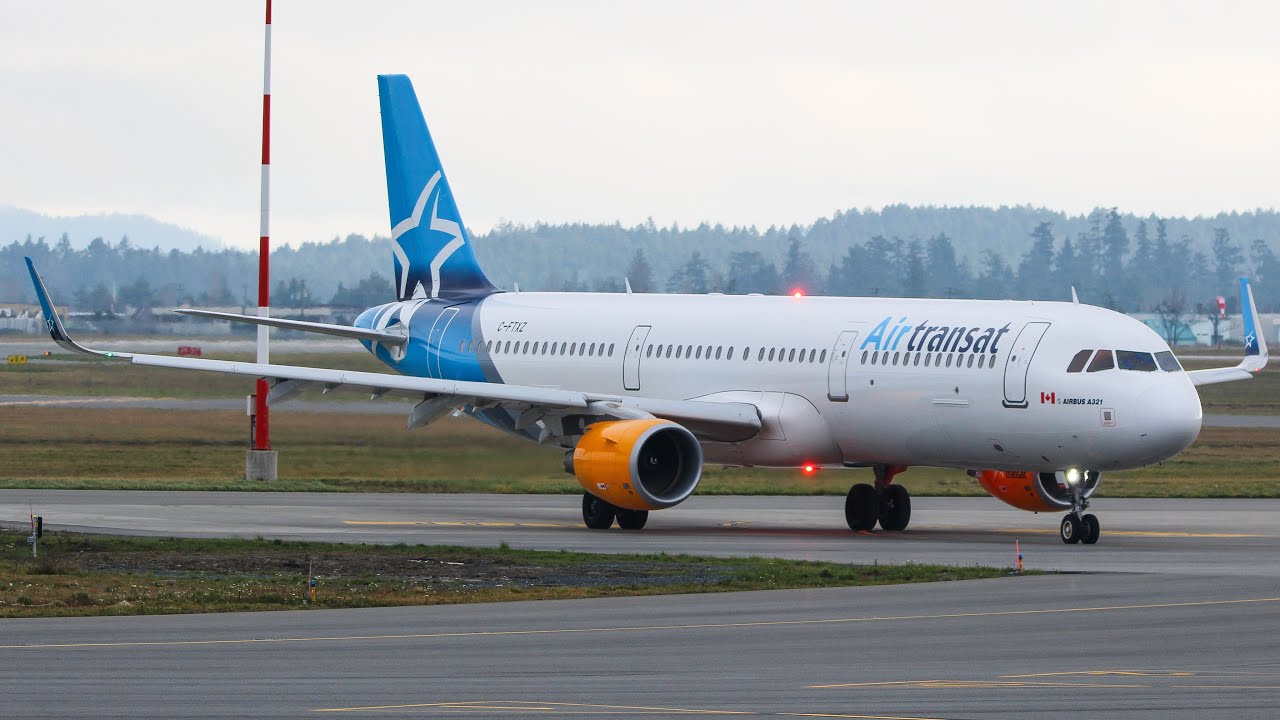 Air Transat (Thomas Cook Lease) Airbus A321-200 Arrival and Departure at Victoria International