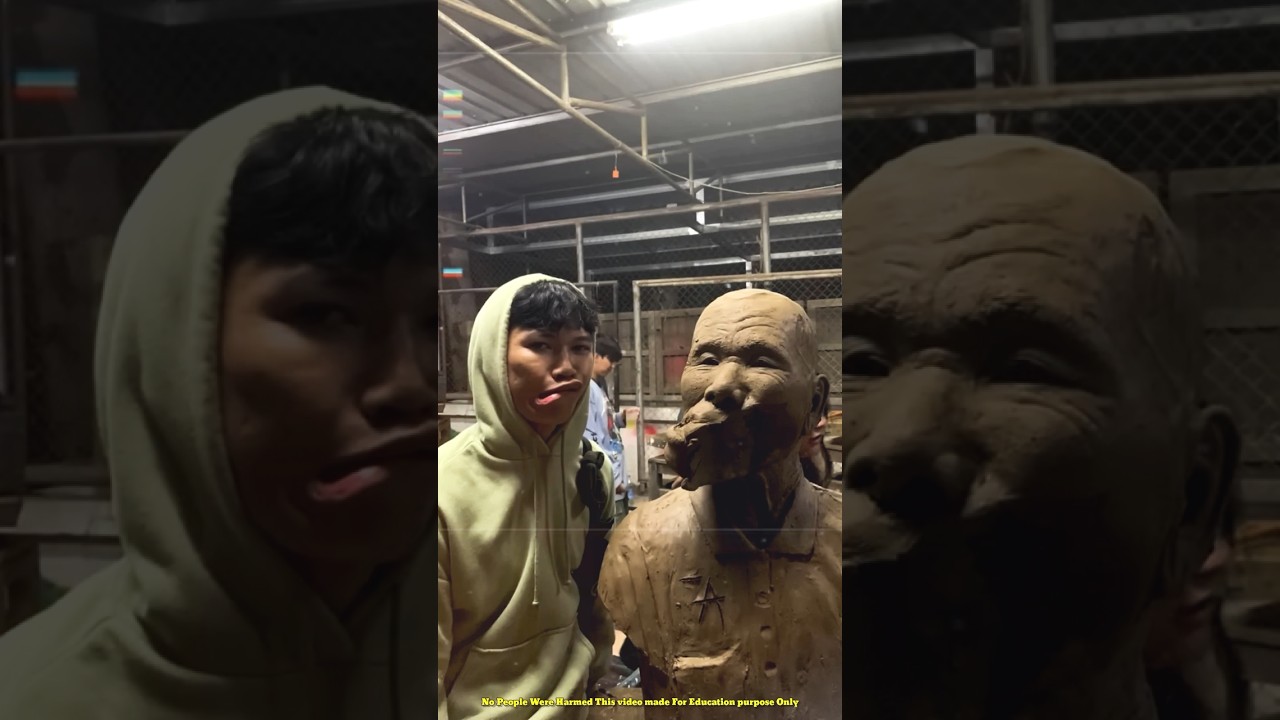 Punching a Clay Statue 👊 Is It Testing or Something Else? #viralshorts