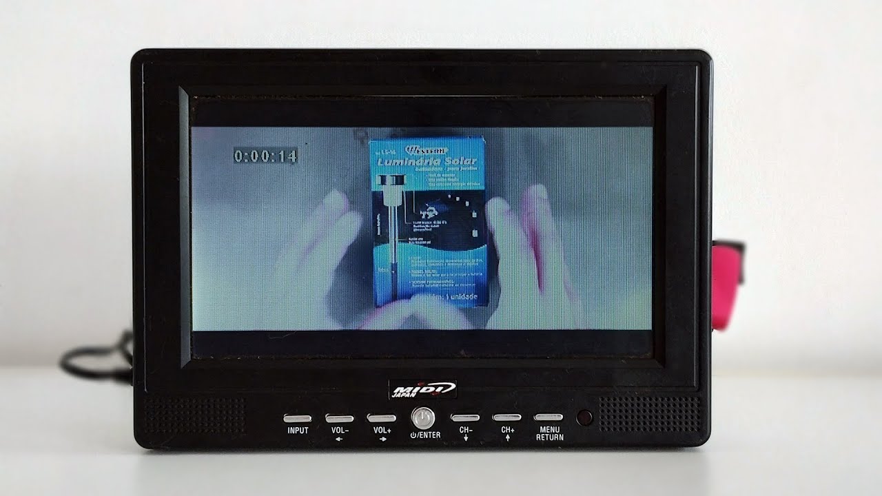 Conserto TV LCD portátil de 7 polegadas não liga -  MIDI Japan MD-7552SD
