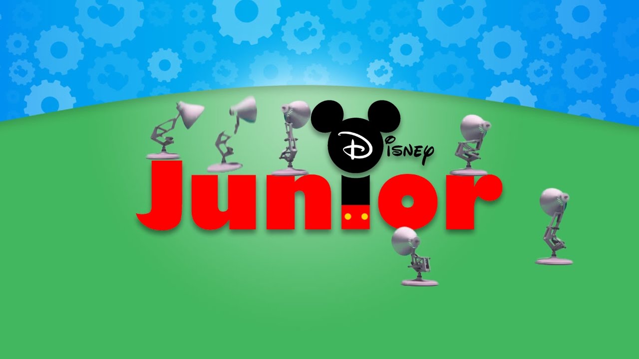 Six Luxo Lamps Spoof Disney Junior Logo