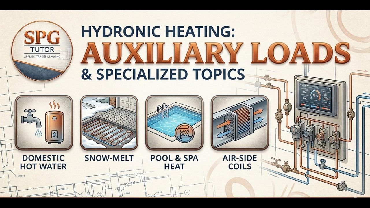 Hydronic Heating, Auxiliary loads and specialized topics