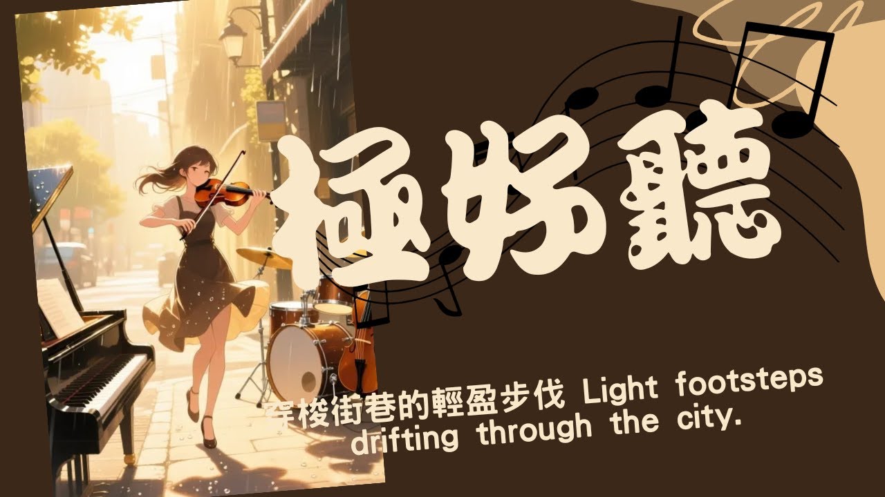 (極好聽)穿梭街巷的輕盈步伐  Light footsteps drifting through the city.