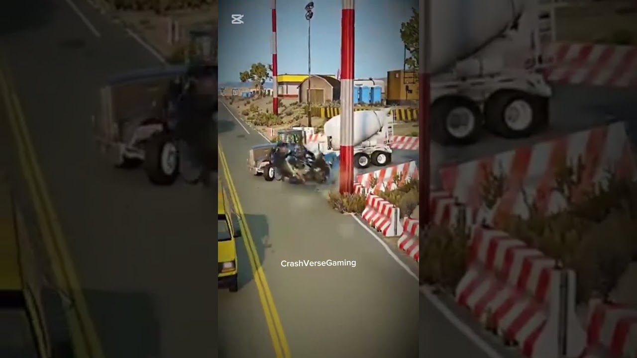 Perfect crash physics 💥 So satisfying! #beamngdrive #automobile #crashdrive #satisfying