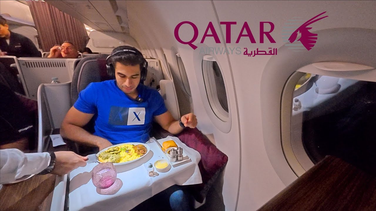Qatar Airways A320 Business Class | Doha to Hyderabad | Lie-Flat Seats Experience