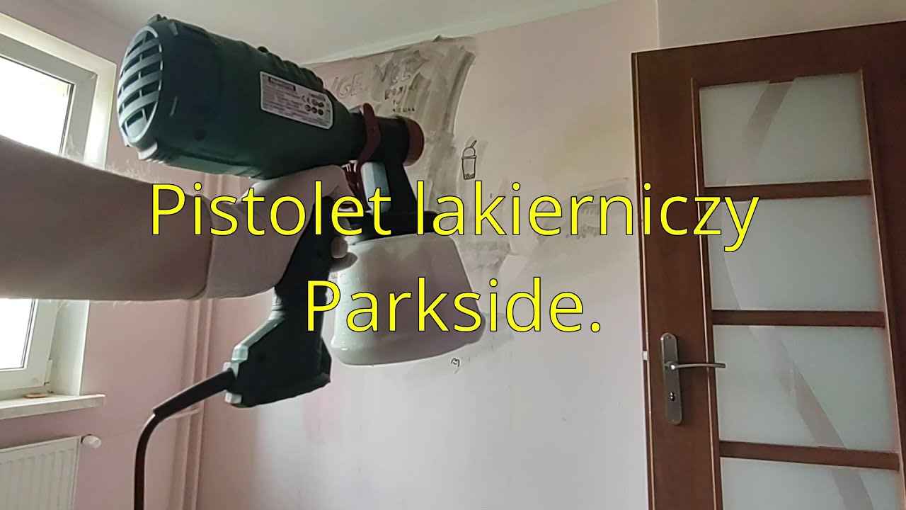 Pistolet lakierniczy Parkside w akcji - malowanie pokoju.