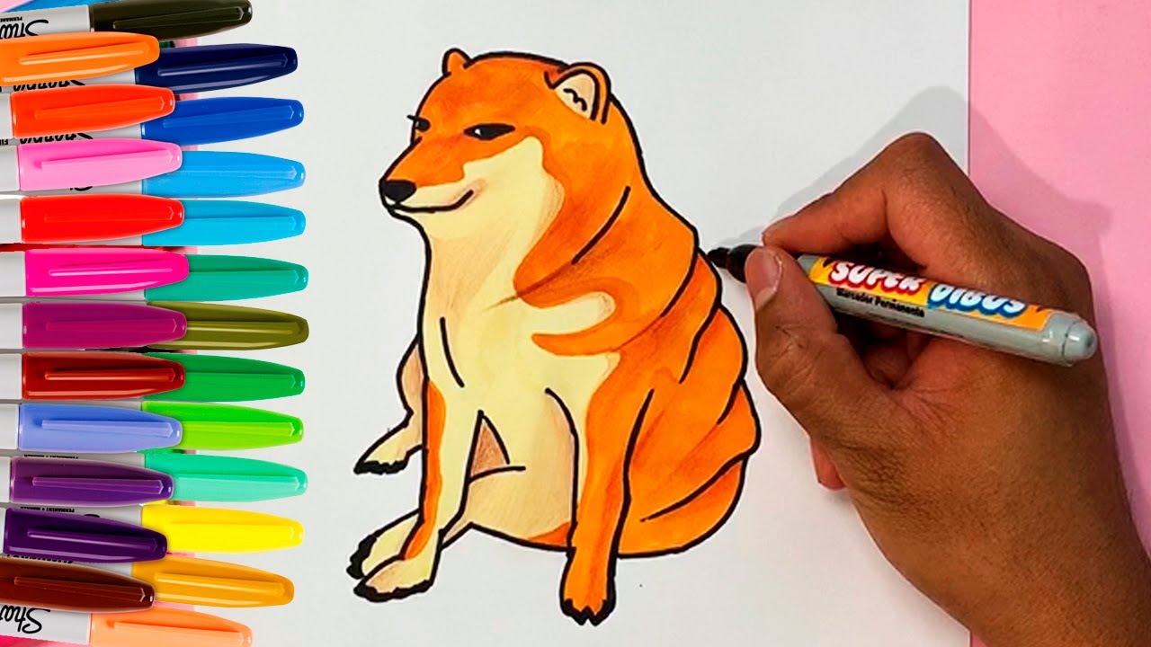 COMO DIBUJAR A CHEEMSBURGER EL PERRO DE LOS MEMES | How to Draw to Cheems the dog