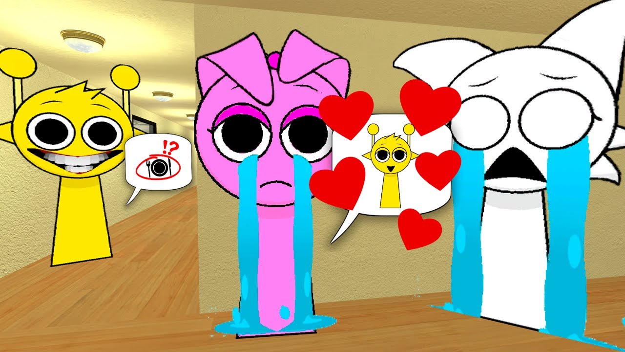 Sad Sprunki Pinki and Wenda loves Simon and want me to find Him, but Simon just wants to eat!