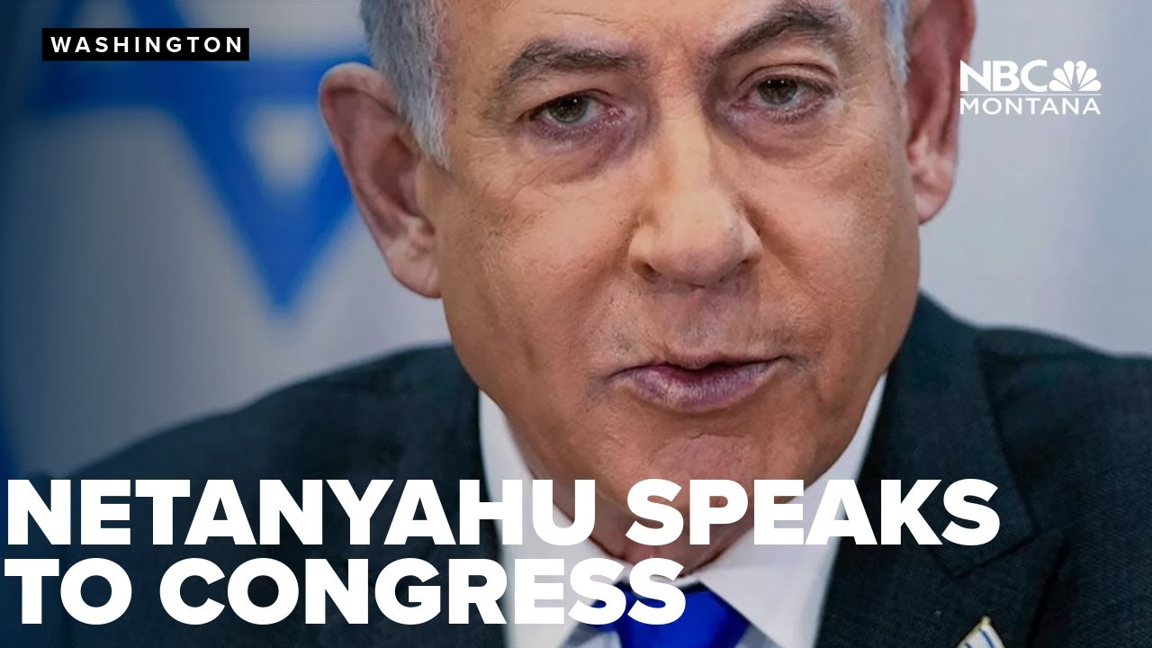 Netanyahu addresses congress in first trip abroad since war began, protests erupt near Capitol Hill
