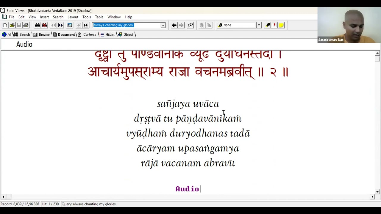 Bhagavad Gita book reading chapter 1.1 to 3 slokas