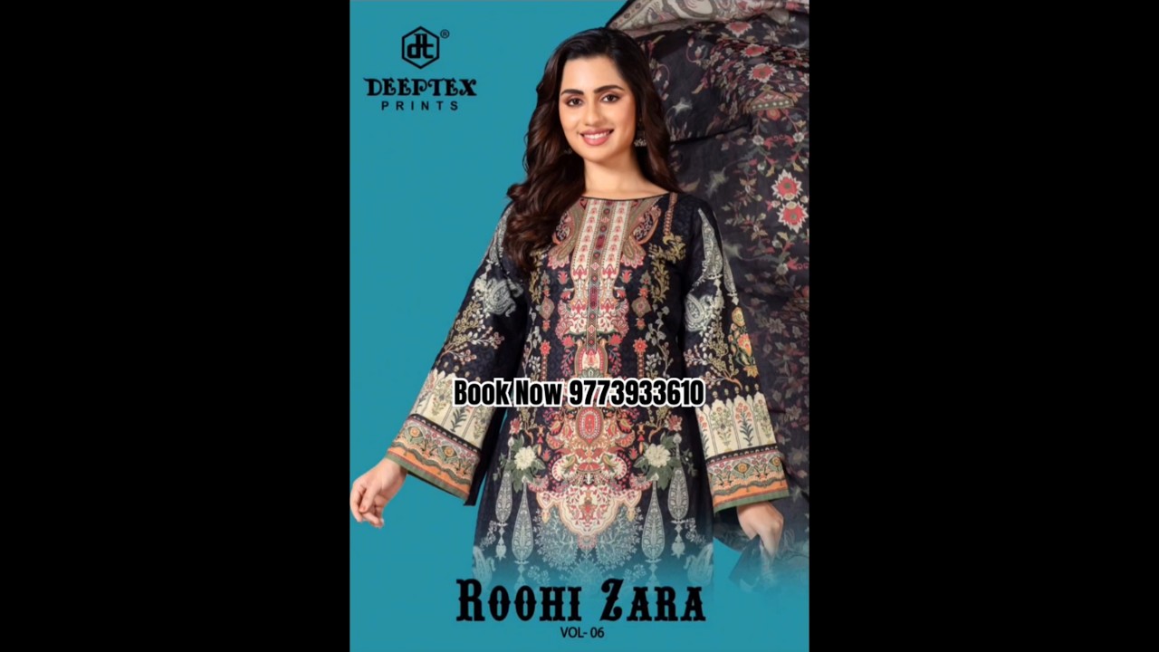 Latest Deeptex Roohi Zara Vol 6 Lawn Cotton Dress Material Collection #alayeshatextilesofficial