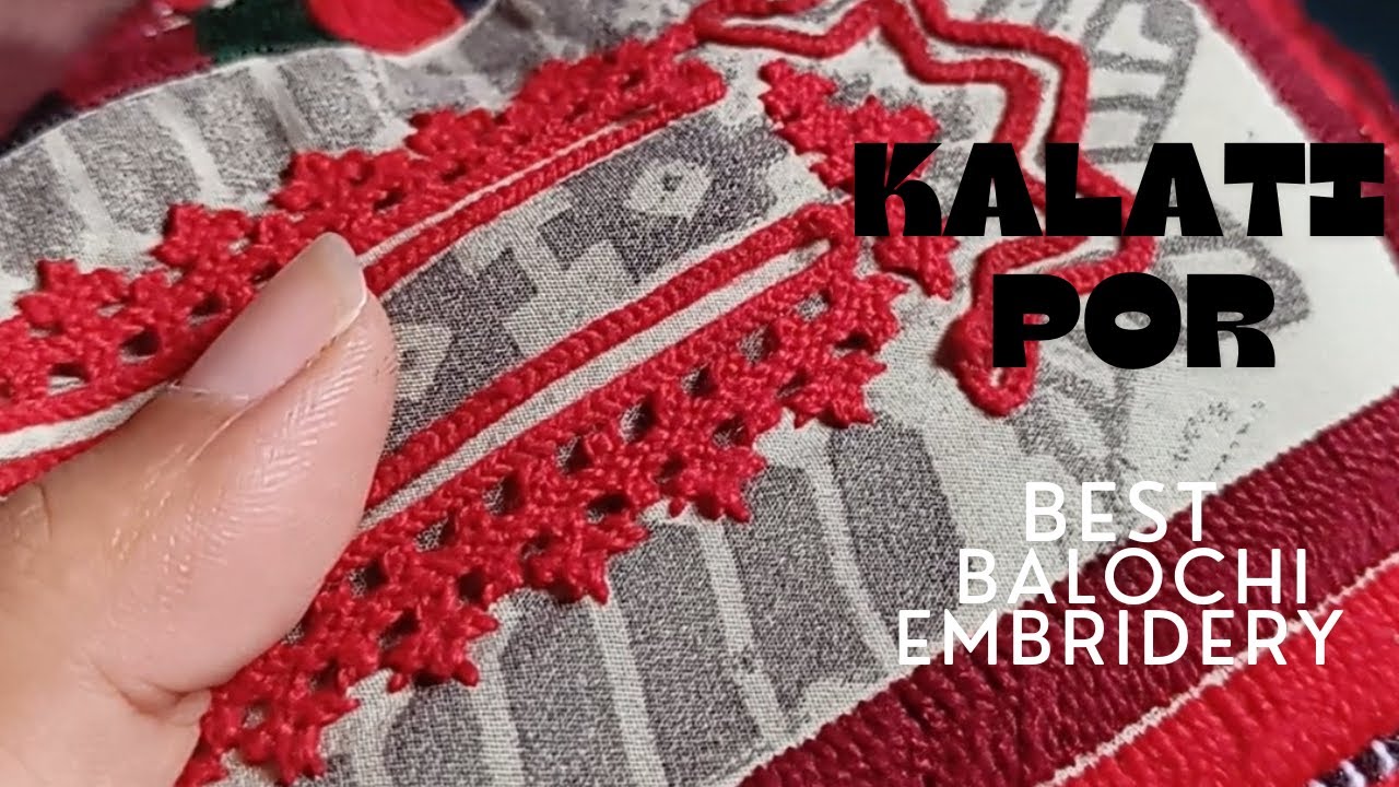 How to sew Balochi Kalati Por with Tappa || Handcrafted Balochi Doch || @Mahgonagembroidery