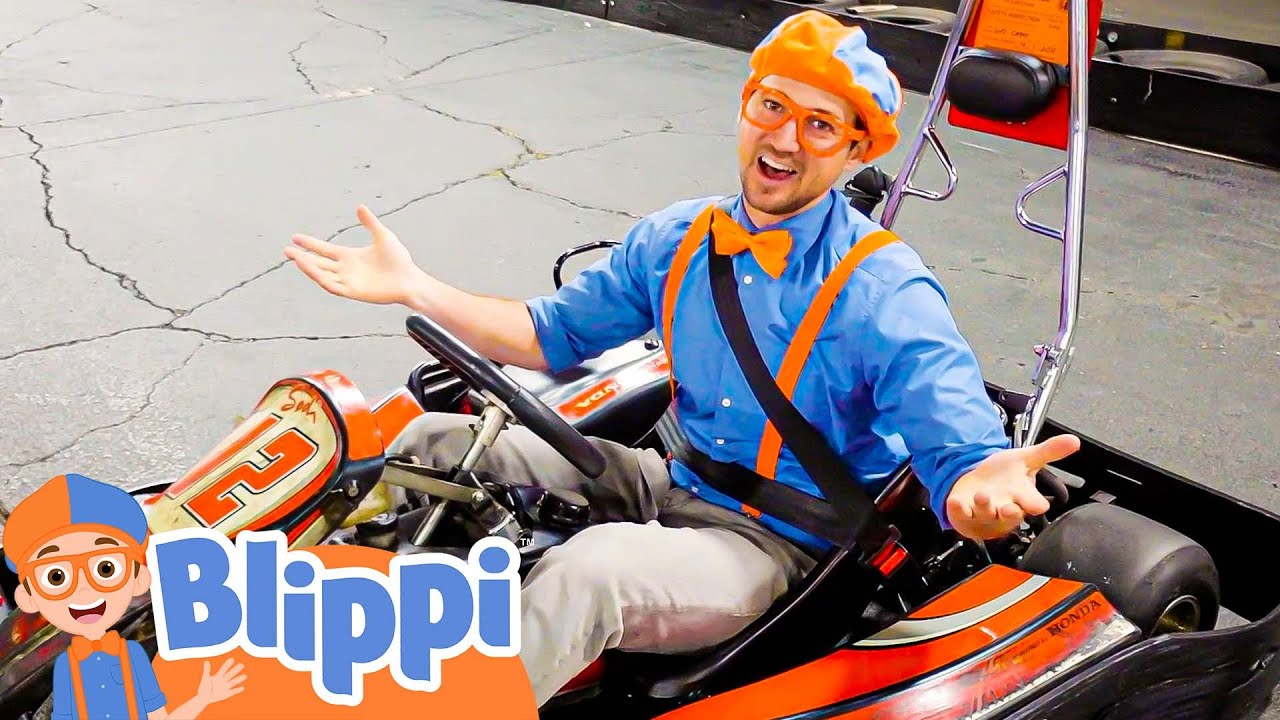 Blippi Visits a Go Kart Track | Blippi! | Learning Videos for Kids