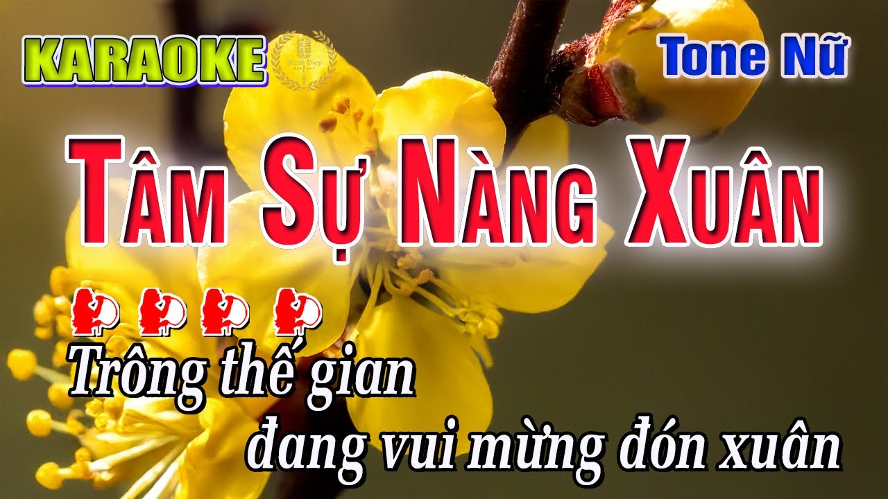 Tâm Sự Nàng Xuân Karaoke Nhạc Sống Tone Nữ - Minh Điệp Organ