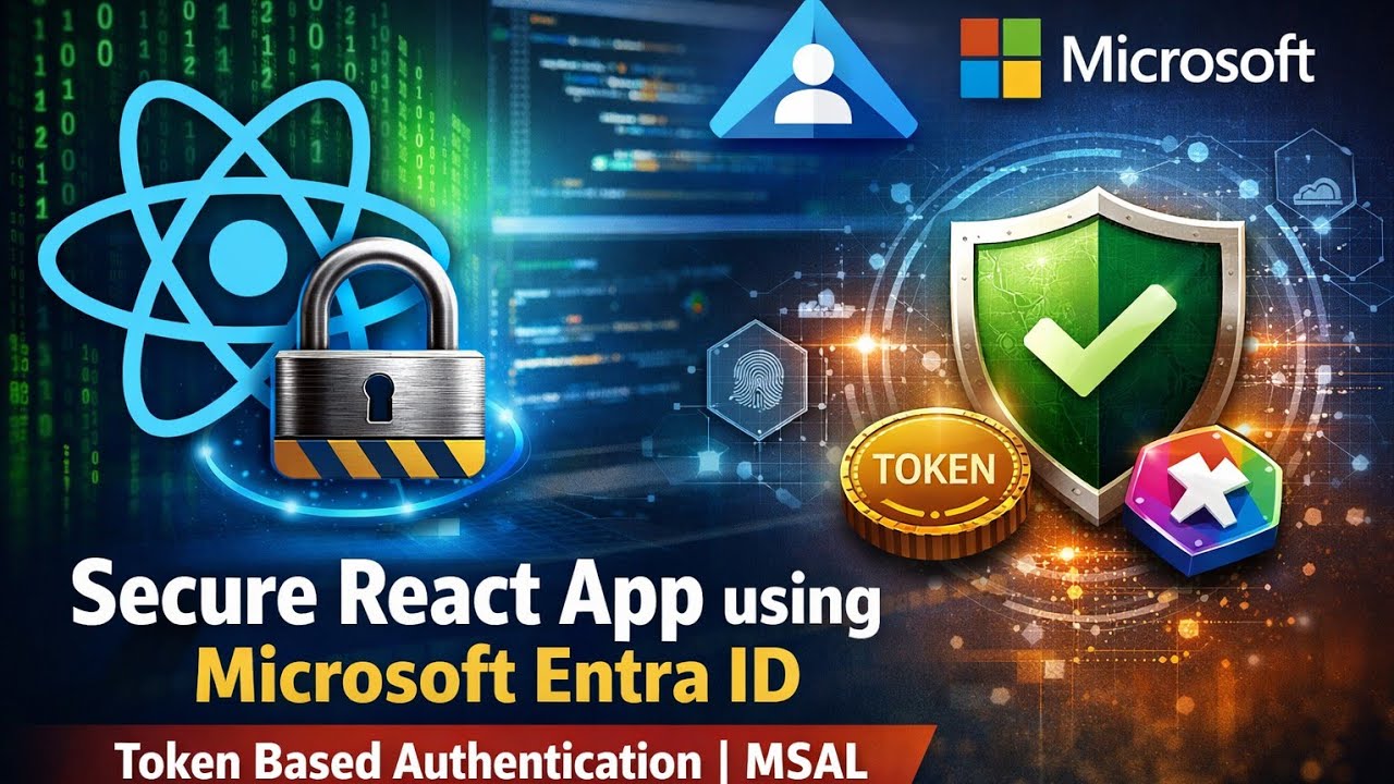 Secure React App using Microsoft Entra ID | Token based authentication | MSAL 