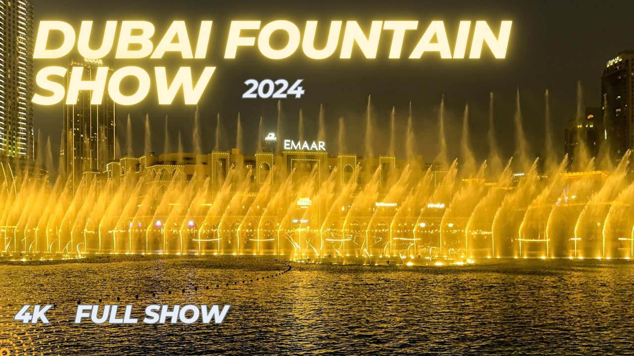 Dubai Fountain Show 2024 (Full Evening Show 4k) | Arabic Song 