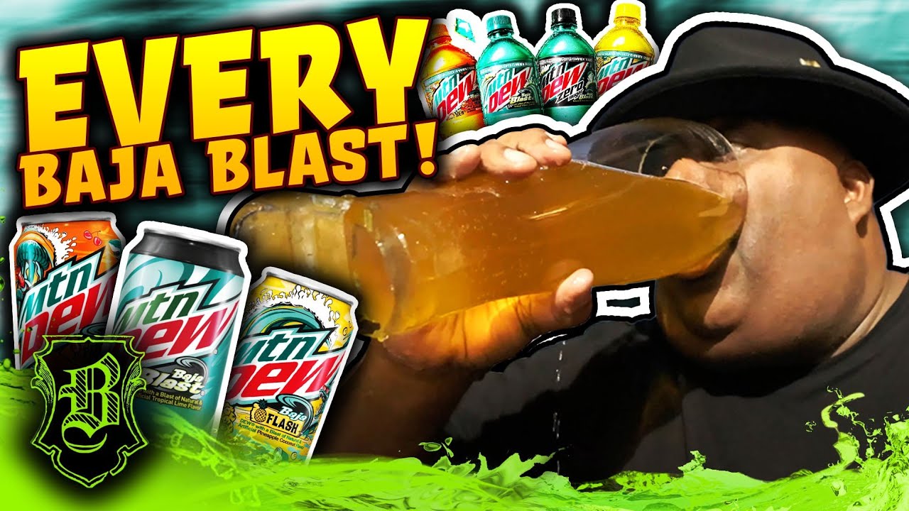 The Mountain Dew Every Baja Blast Flavor Stealth Chug