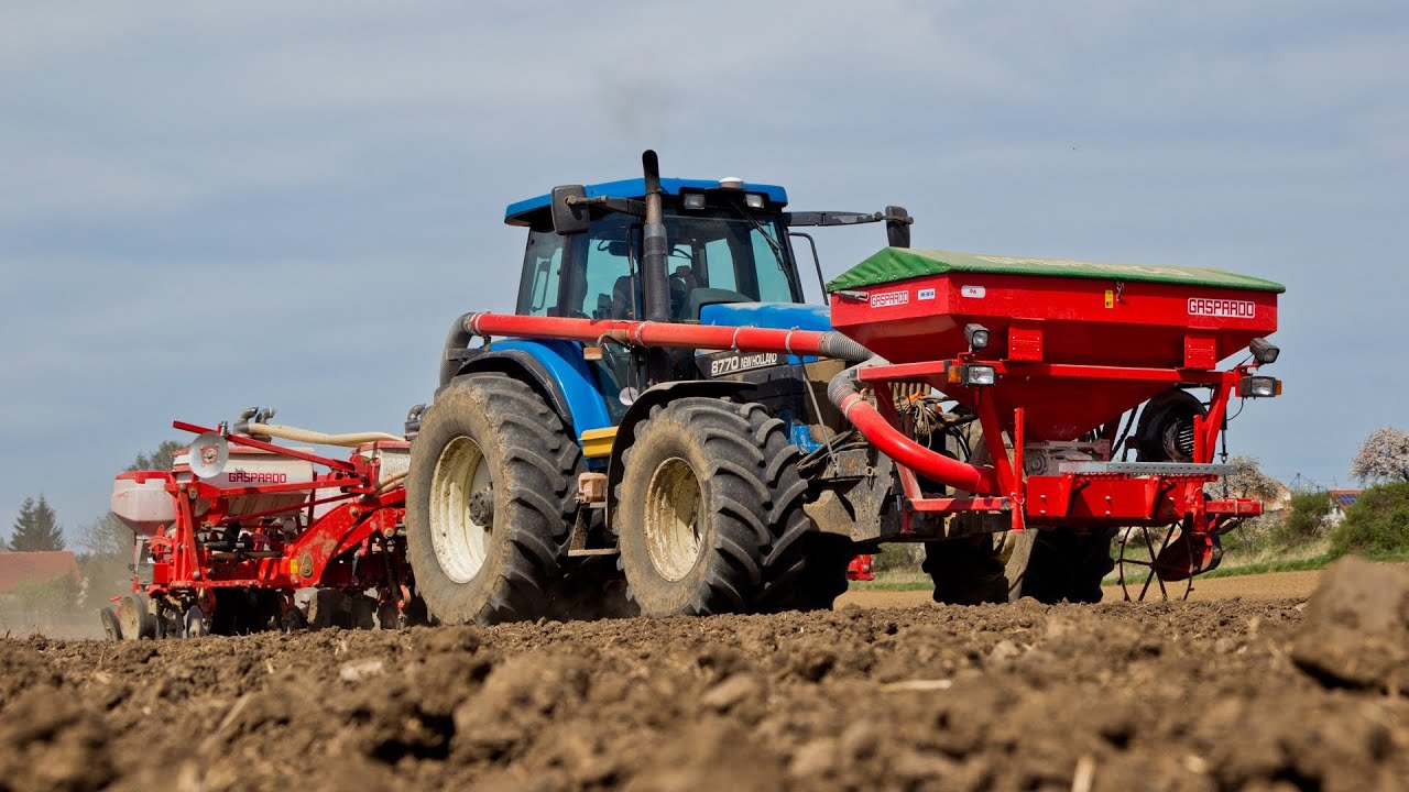 New Holland 8770 + Gaspardo MT 8 R