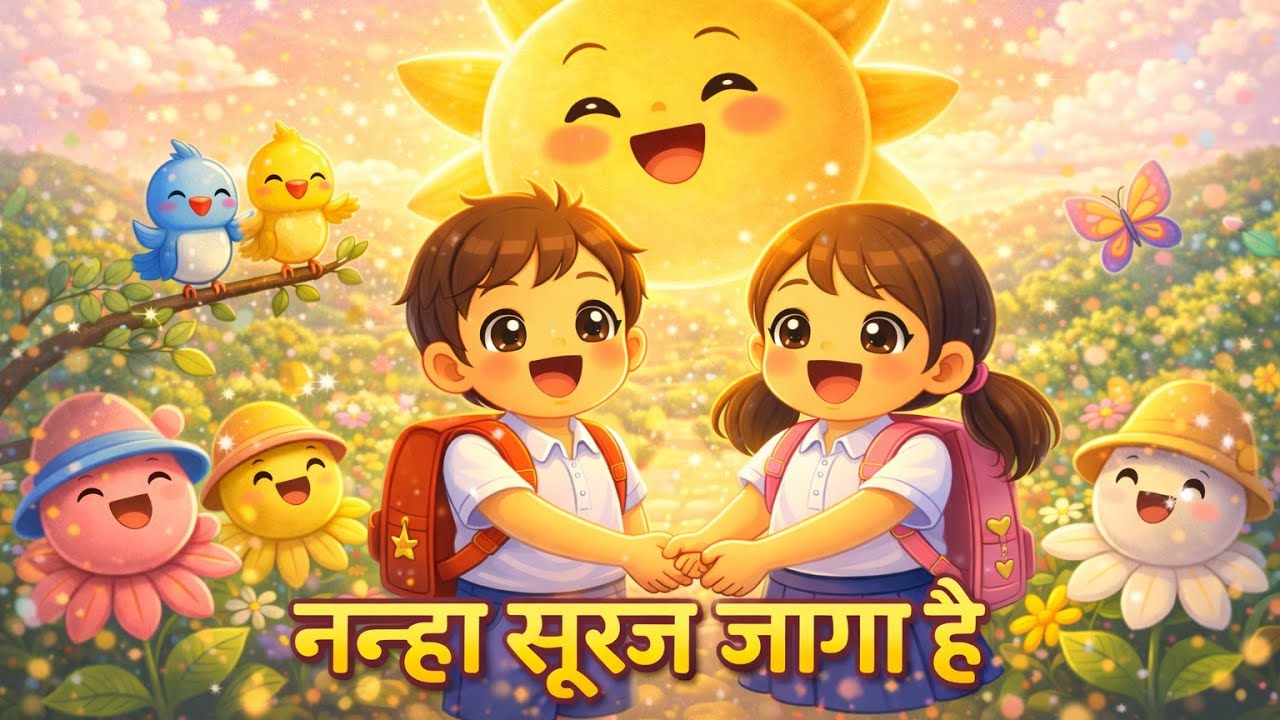नन्हा सूरज जागा है 🌞 | Kids Morning Song in Hindi | BunnyBoom Toons