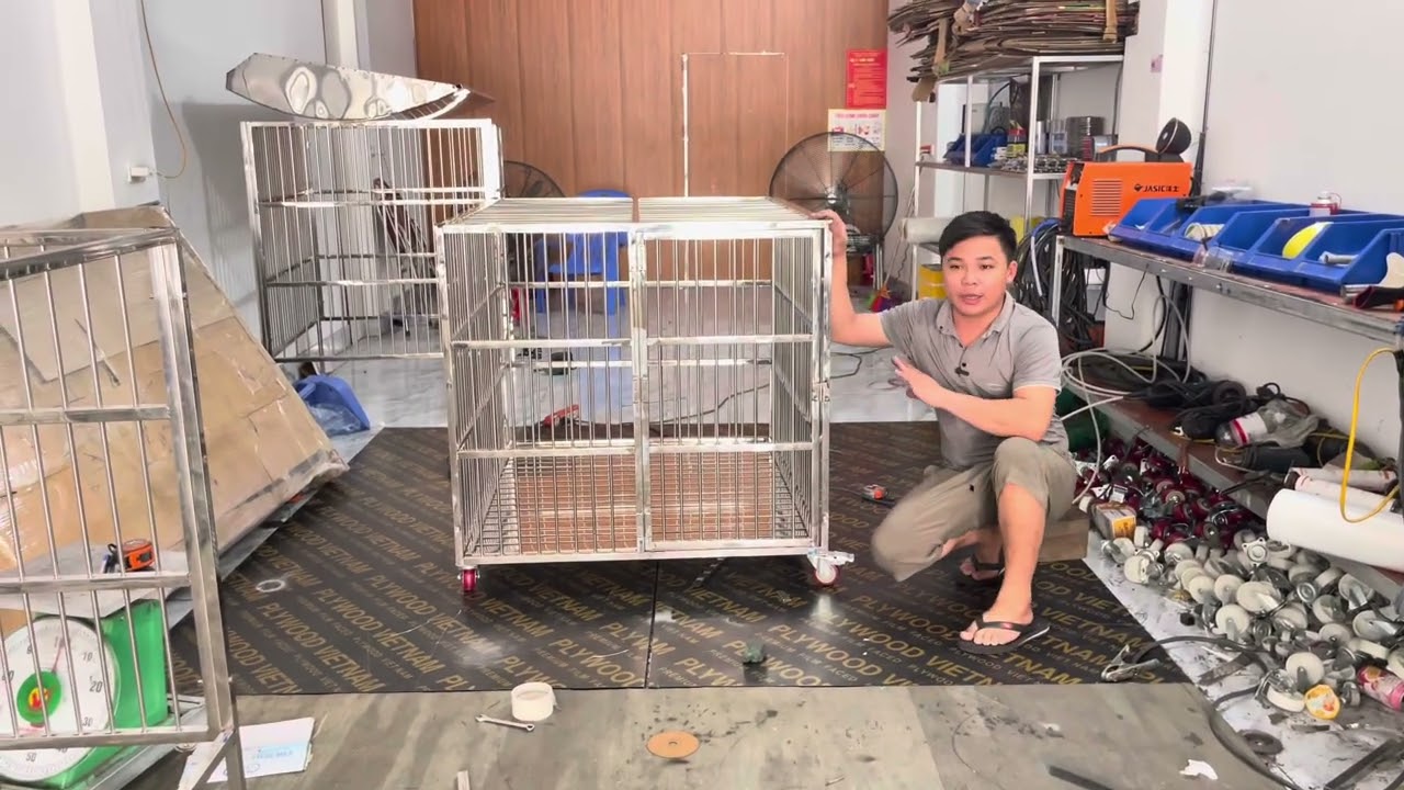 chuồng chó inox lắp ghép