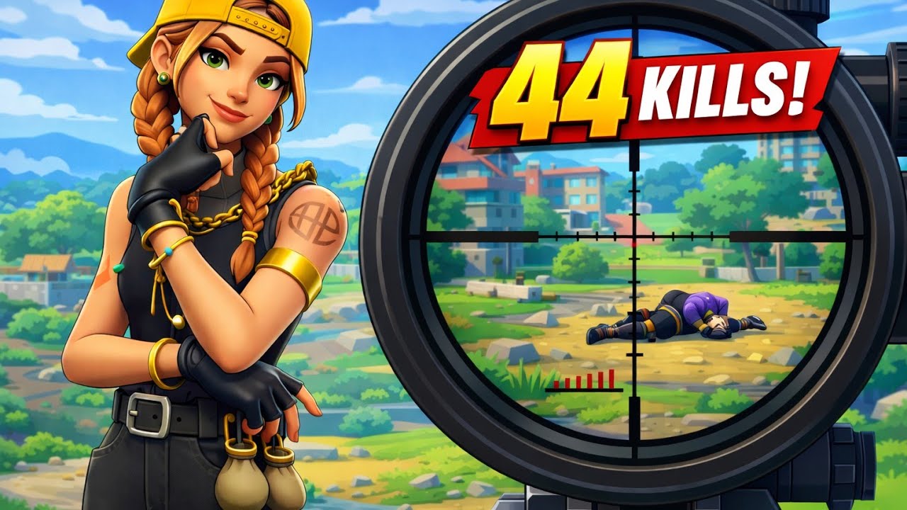 mi mejor partida en fornite 44 kills