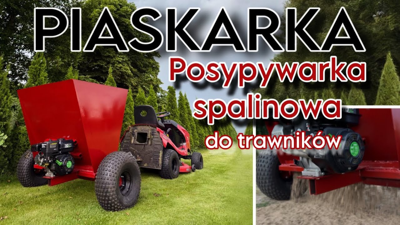 Piaskarka Spalinowa POSYPYWARKA do trawnika.  Piaskowanie trawnika 🌱  