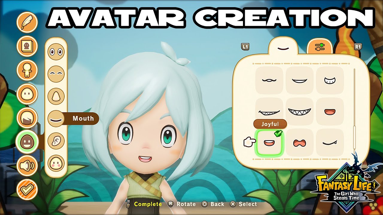 Avatar Creation Full Showing | FANTASY LIFE i: The Girl Who Steals Time