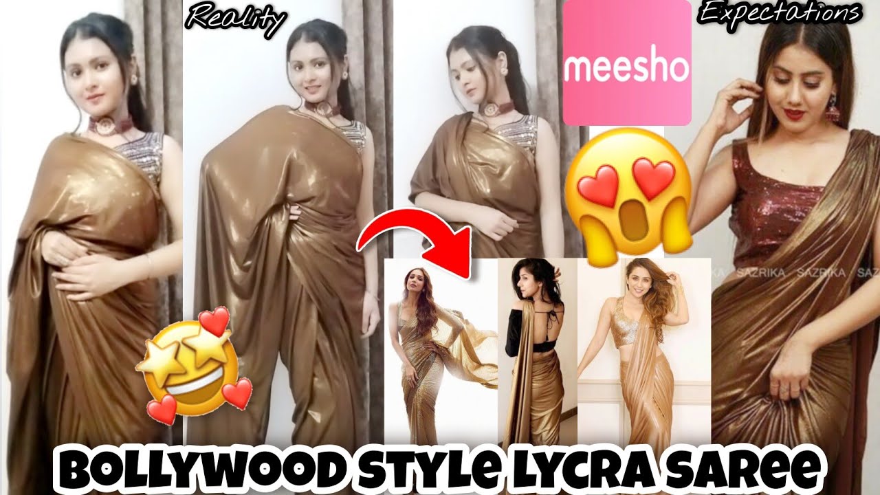 Lycra saree review meesho | Lycra blend saree review | Meesho saree review