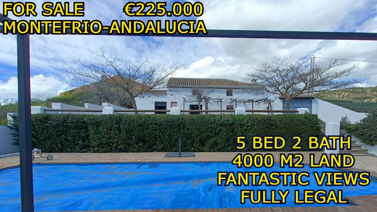 SOLD- 5 bed 2 bath COUNTRY HOUSE CORTIJO  for SALE in MONTEFRIO, ANDALUCIA, SPAIN