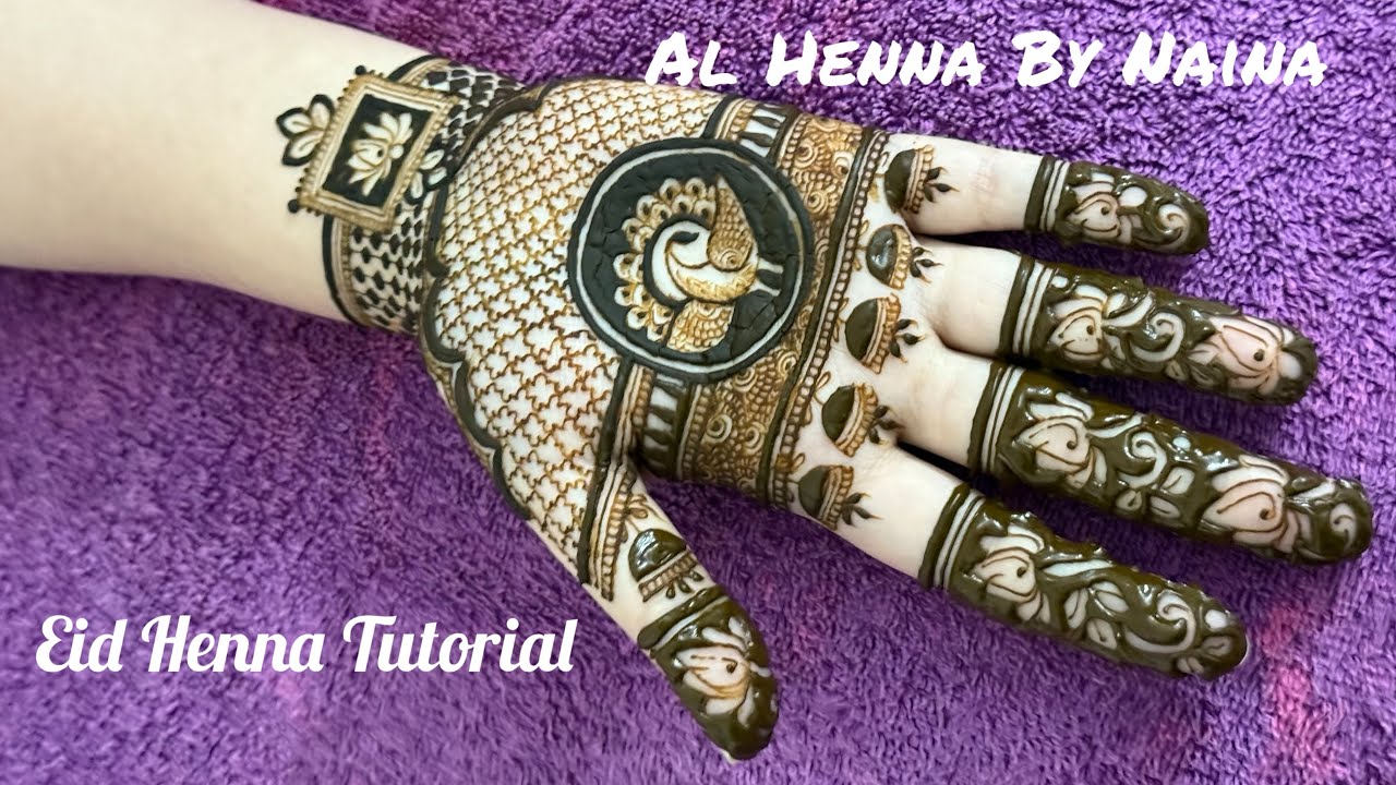 Peacock Themed Eid Henna | TUTORIAL 