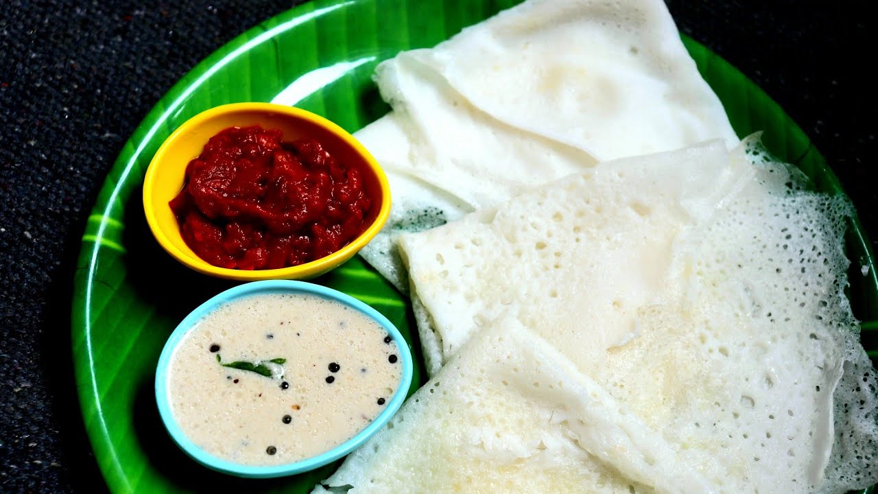 നീർ ദോശ ഇത്ര രുചിയിലോ? ഒപ്പം കിടി ലൻ 2 ചമ്മന്തികളും||neer dosa with tomatochutney and coconut chutny
