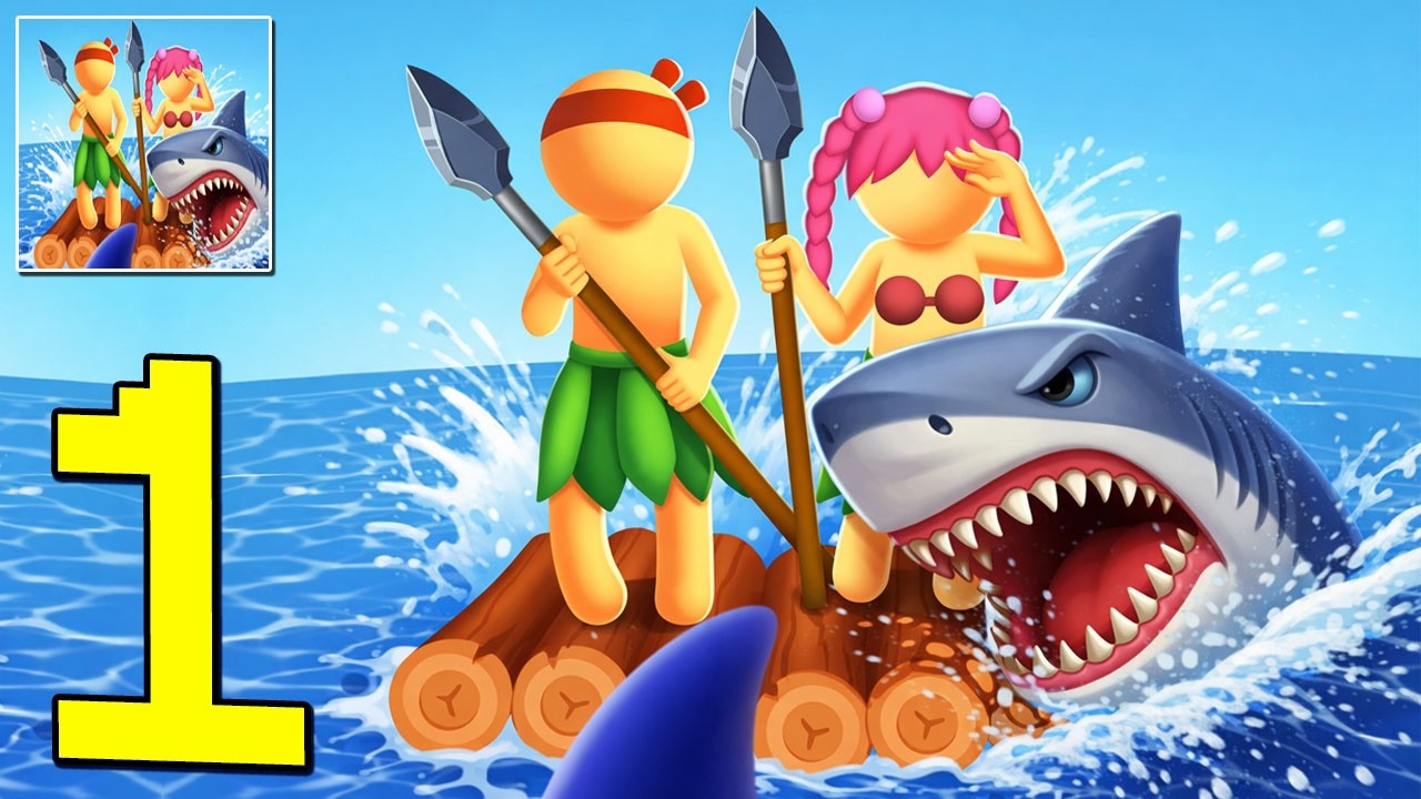 Raft Survivors - Gameplay Walkthrough Part 1 - Survival on the sea  Update Base, (Android,iOS)