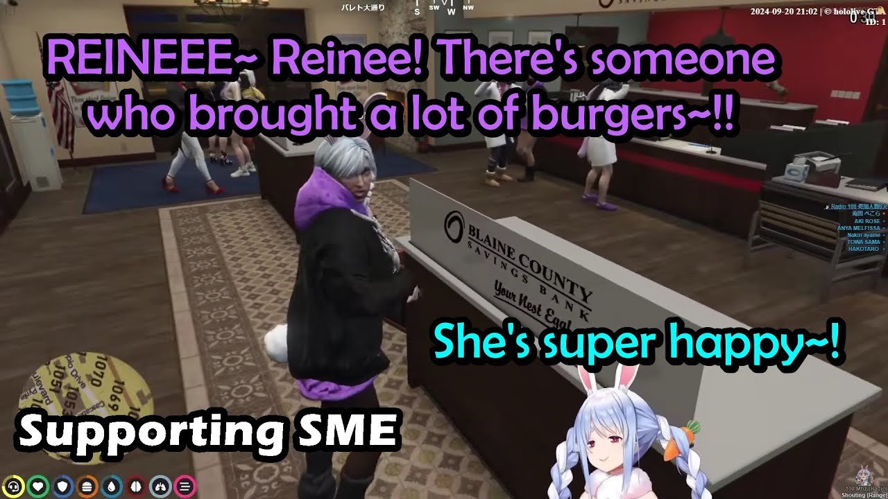 Pekora Makes Moona Very Happy After Buying 100 Burgers From Her Before the War With the Police