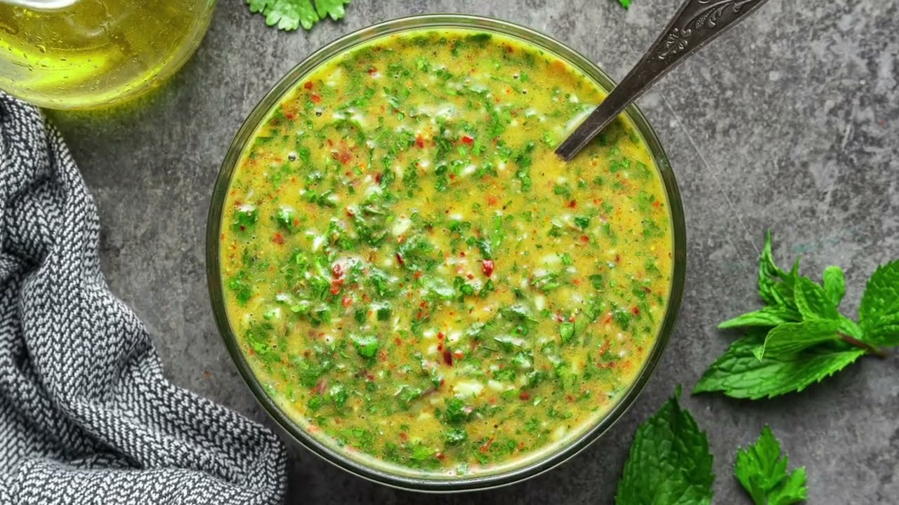 Cilantro Chimichurri  - Easy Herb Sauce!