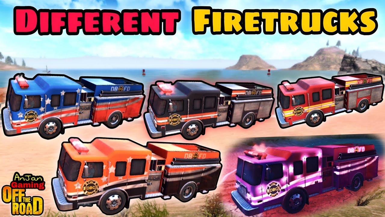 Off The Road Differnt FireTrucks Collecting Coins😮❤️|| Otr V1.16 FireTruck Unlimited Coins 🔥💰